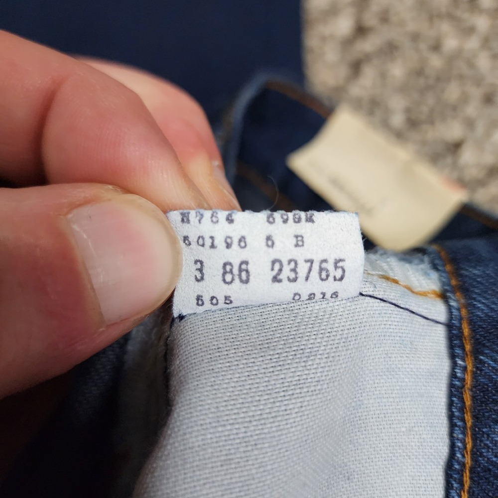Vintage NWT 1986 Levis 505-0216 Mens 28x33 Straight Leg USA Made Dark Wash - Picture 3 of 11